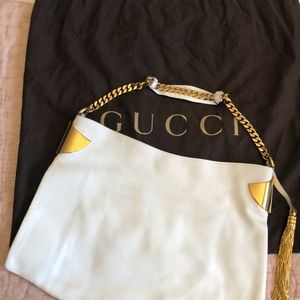 Authentic Gucci white leather purse